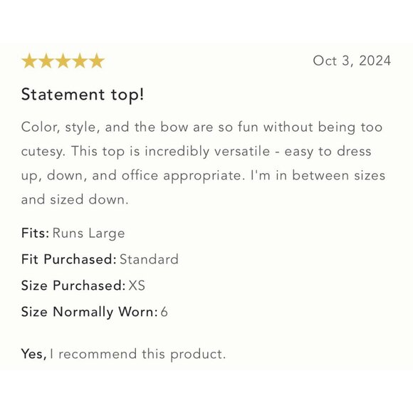 NWT Size L - Maeve Taffeta Bow Swing Blouse - Picture 4 of 16